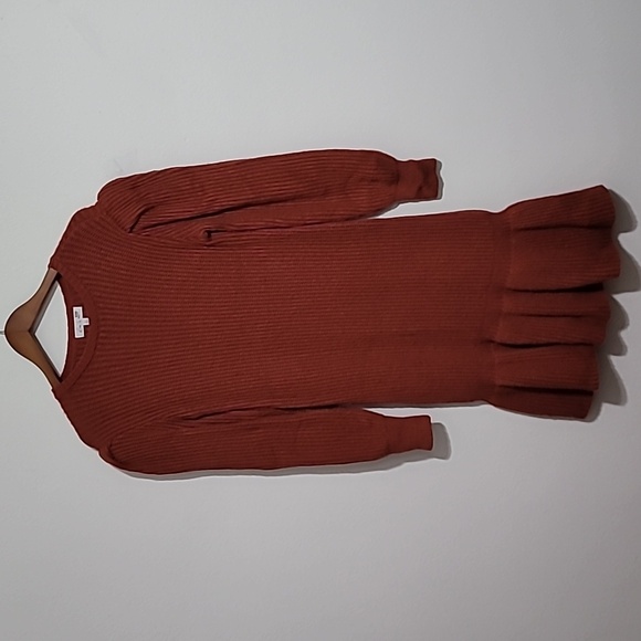 Love, Whit size large rust sweater dress - Picture 1 of 6